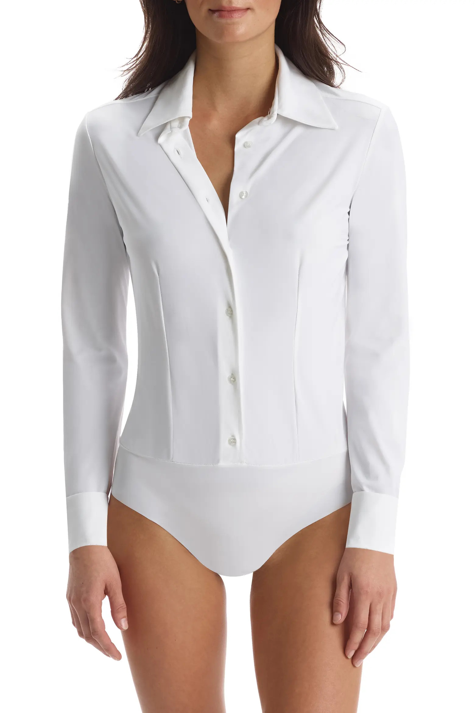 Classic Long Sleeve Button-Down Thong Bodysuit (Women) | Nordstrom | Nordstrom