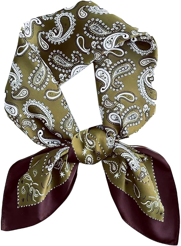 27"Satin Head Scarf Silk Like Hair Scarf Head Scarves for Women Purse Scarf | Amazon (US)
