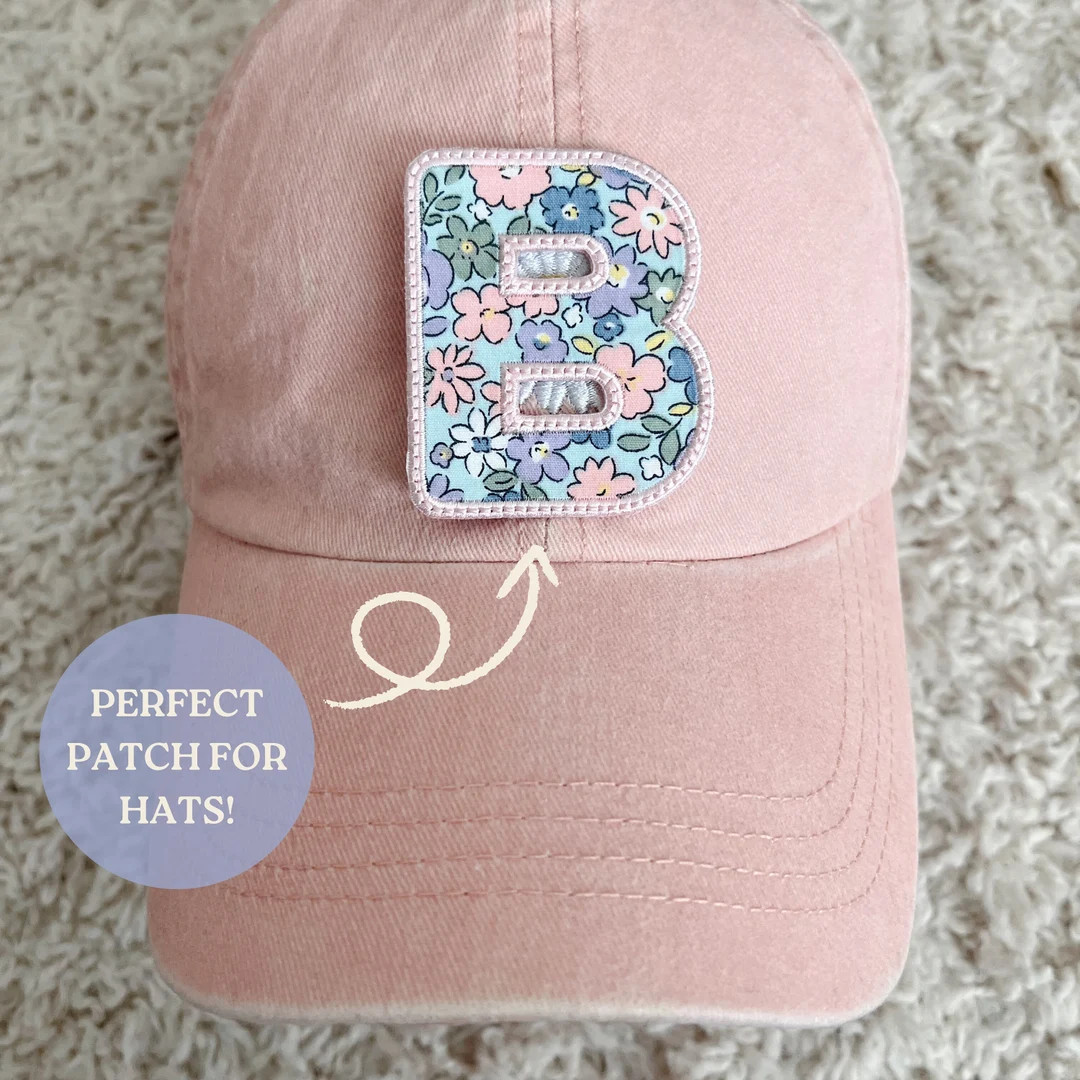 Floral Letter Patch Iron on Applique Letters DIY Alphabet Patch for Backpack Patch for Hat Preppy... | Etsy (US)