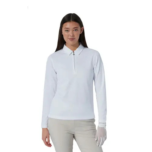 Daily Sports Peoria Long Sleeve Womens Golf Polo in White at Nordstrom, Size X-Small | Nordstrom