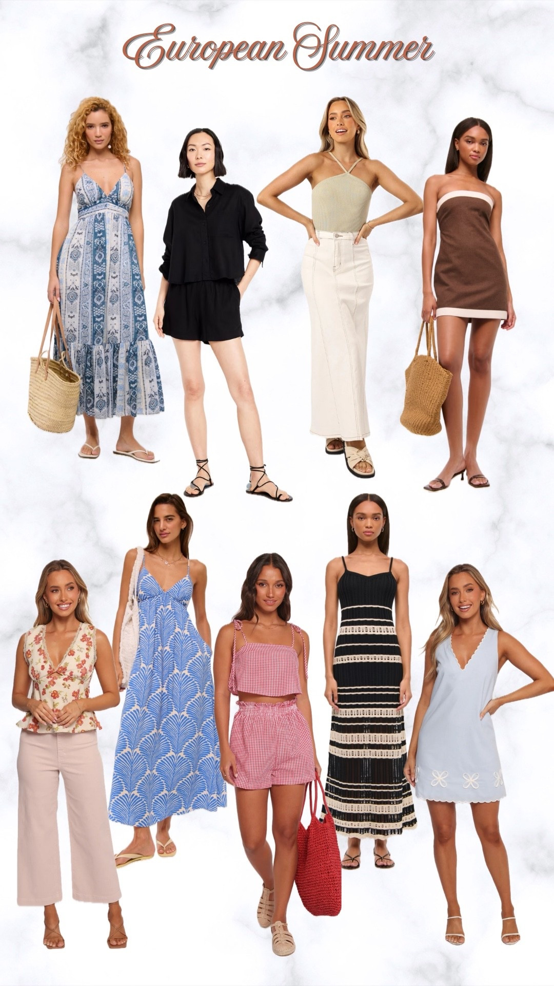 Euro summer outfit inspo! I’ve been eyeing these pieces for my upcoming trip to Greece! 

#LTKTravel #LTKFindsUnder100 #LTKSeasonal