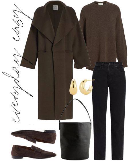 Midweek Style Mix | Everyday Easy — Chocolates and browns for errands, holiday shopping, or even the office. This Toteme coat has been on my radar for weeks, but I linked similar styles for less as well. Sweater, bag, and denim are all on sale!

#casualwinteroutfit #winteroutfit #browncoat #blackanklejeans #brownsweater #winteroutfitcasual #winteroutfitinspo 

#LTKCyberWeek #LTKstyletip #LTKSeasonal