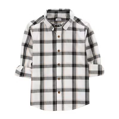 new!Carter's Little & Big Boys Long Sleeve Flannel Shirt | JCPenney