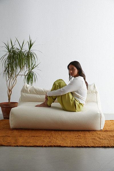 Dylan Velvet Bean Bag Sofa | Urban Outfitters (US and RoW)