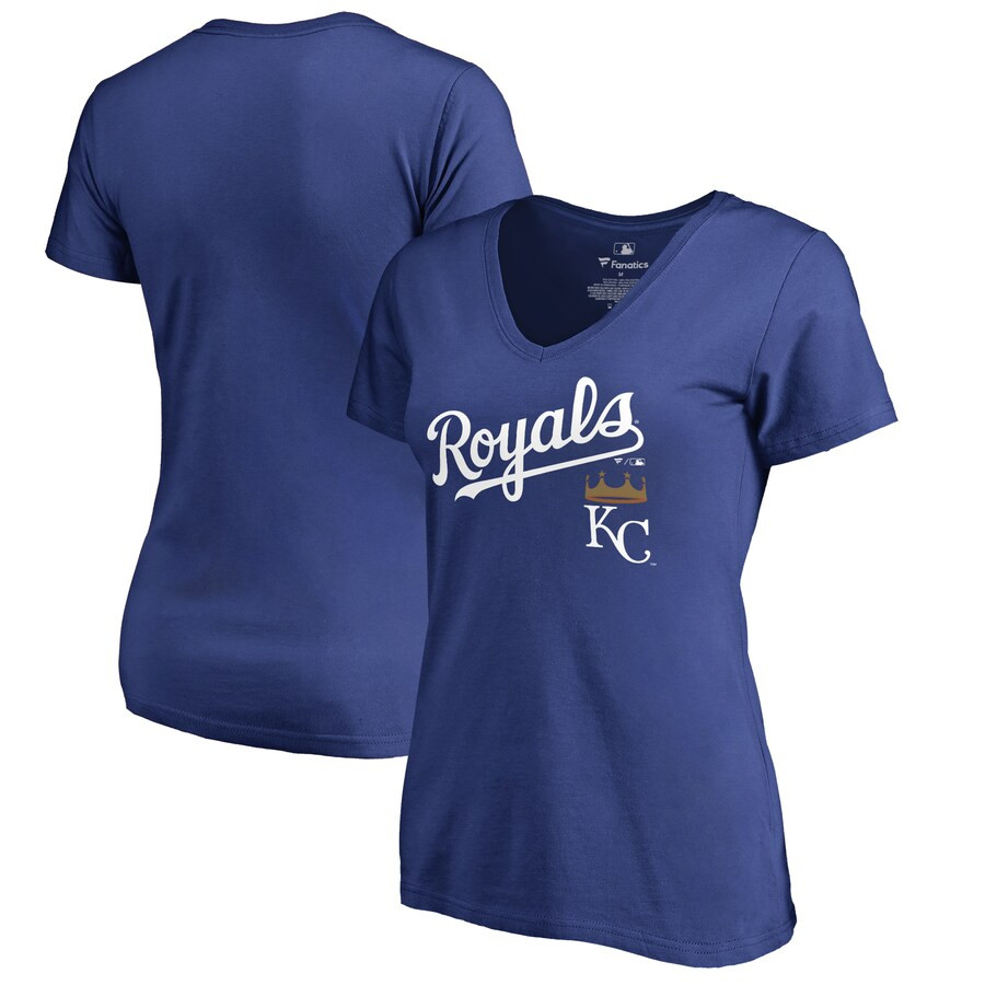 Kansas City Royals Women's Team Lockup T-Shirt - Royal | Fanatics