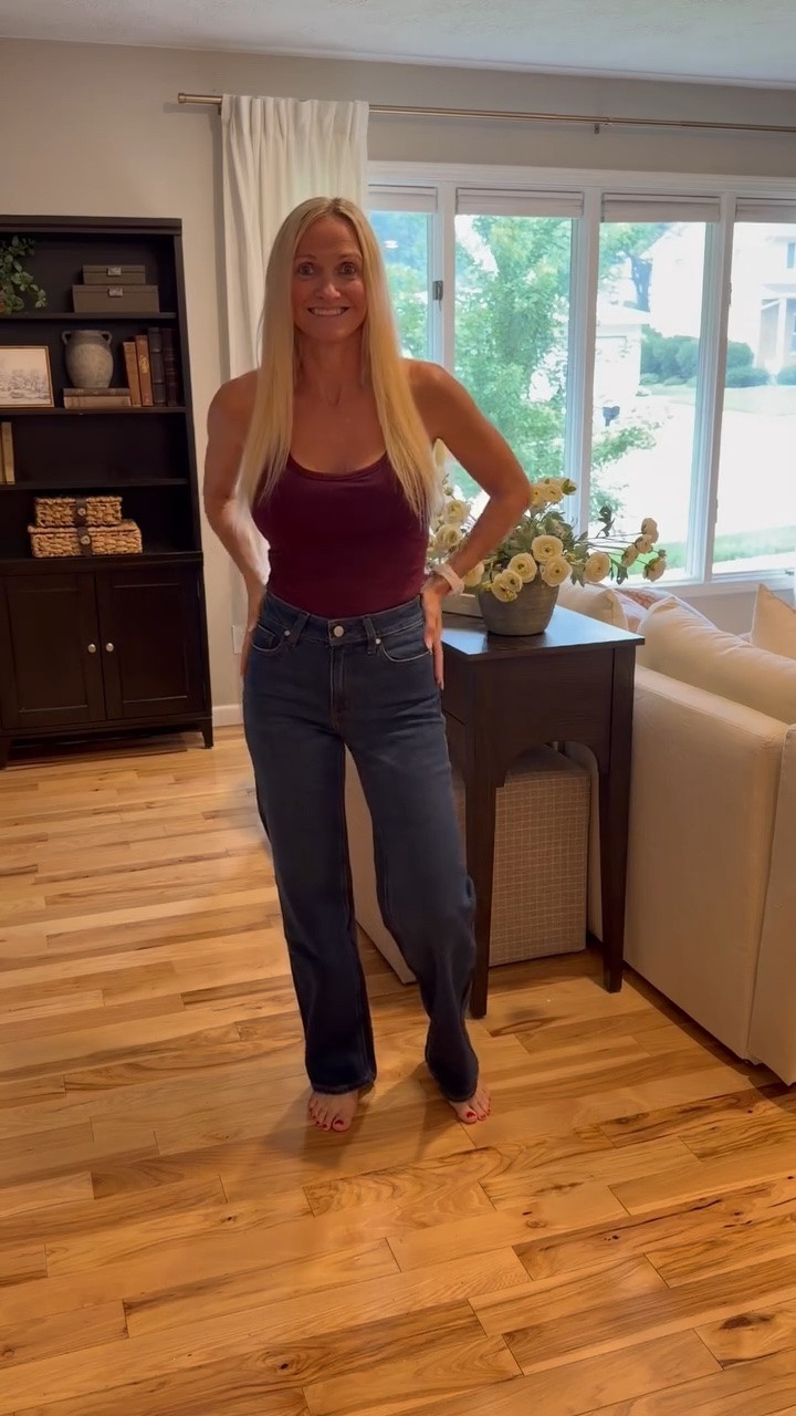 These jeans from Quince look so designer and are such an affordable price at only $50 each. I love the fit of both of them. They have the perfect amount of stretch and are so comfortable. The first pair that are the relaxed fit I’m wearing a size 25 regular, and the second pair that are a straight leg I’m wearing a size 24 short.

#LTKOver40 #LTKootd #LTKPetite