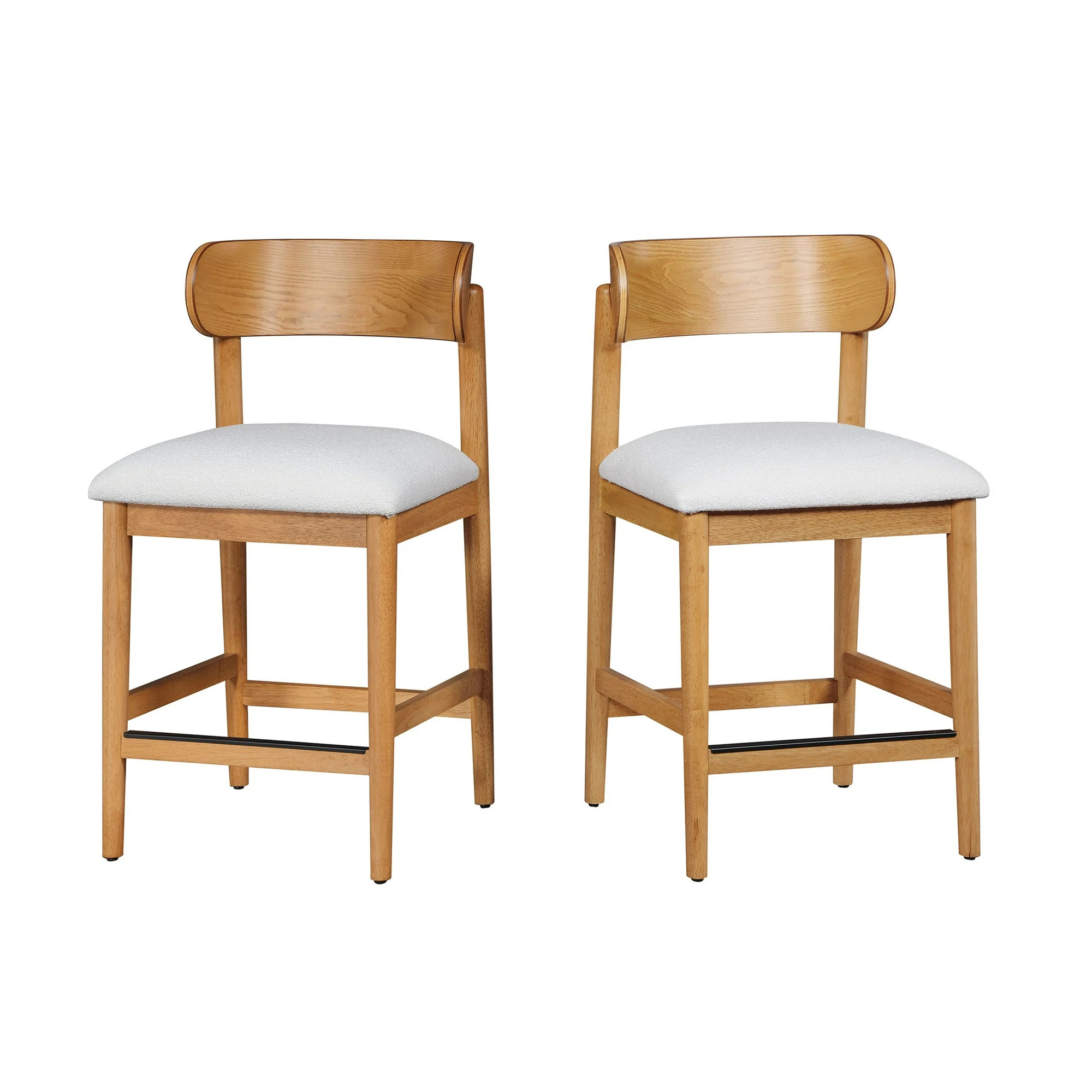 Beautiful Drew Counter-Height Stools by Drew Barrymore, Warm Honey Finish, 2 Pack | Walmart (US)