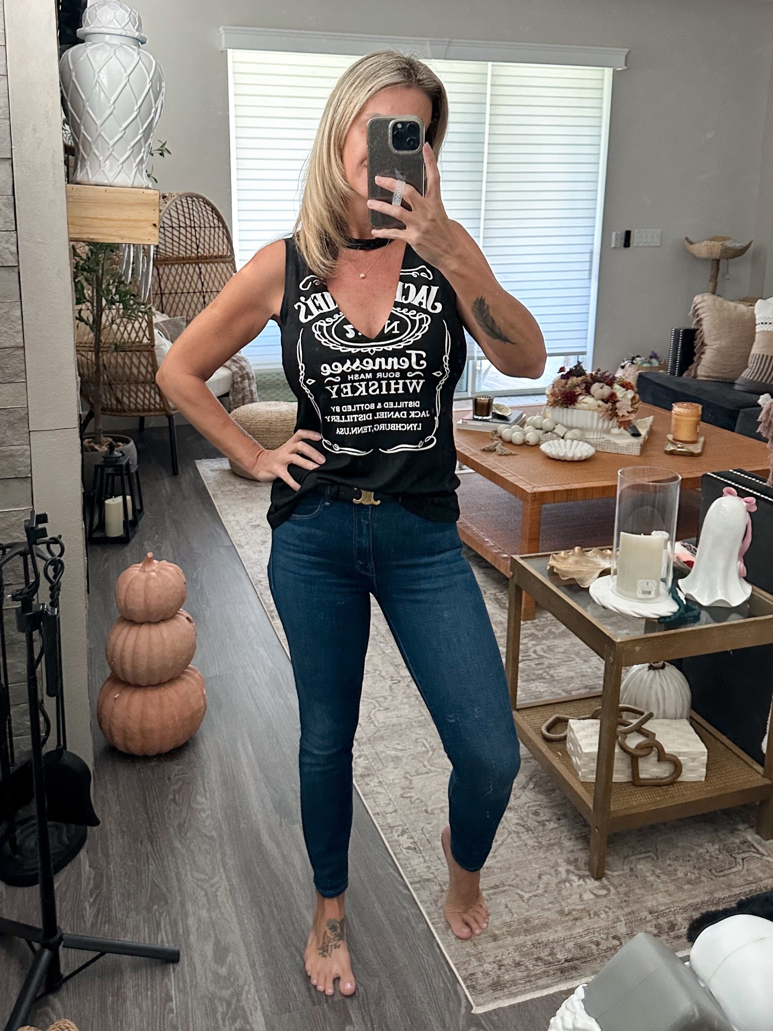 Nashville trip, country concert, girls night out love this cute already cut perfectly Whiskey tank paired with my fave mother jeans. #nashvilleoutfitideas #countryconcerttees #graphictee #jackdanielswhiskey #motherdenim #over40fashion #whatiwore #

#LTKOver40 #LTKStyleTip #LTKFindsUnder50