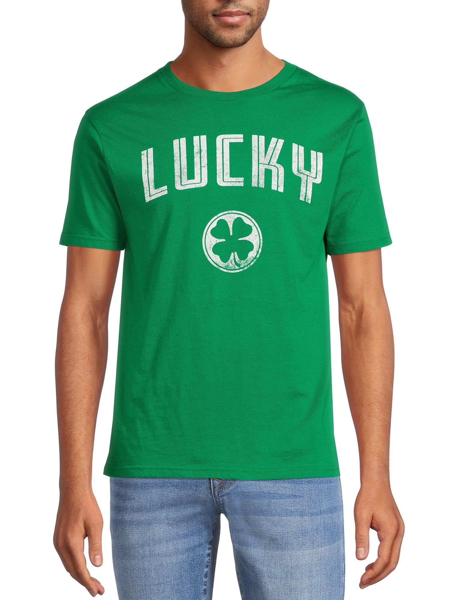 Way To Celebrate St. Patricks Day Men's & Big Men's Lucky Graphic Tee - Walmart.com | Walmart (US)