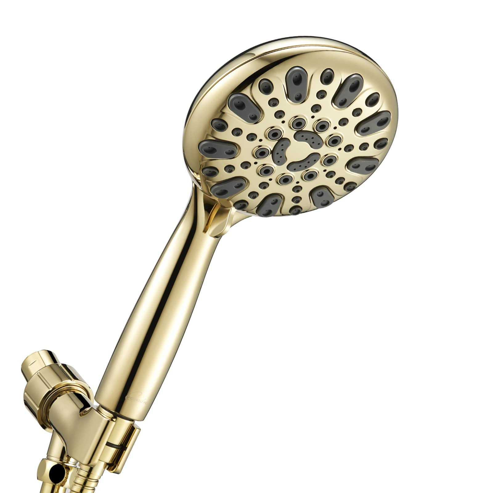 Handheld Shower Head, 6 Spray Setting High Pressure Shower Head with Brass Swivel Ball Bracket an... | Amazon (US)