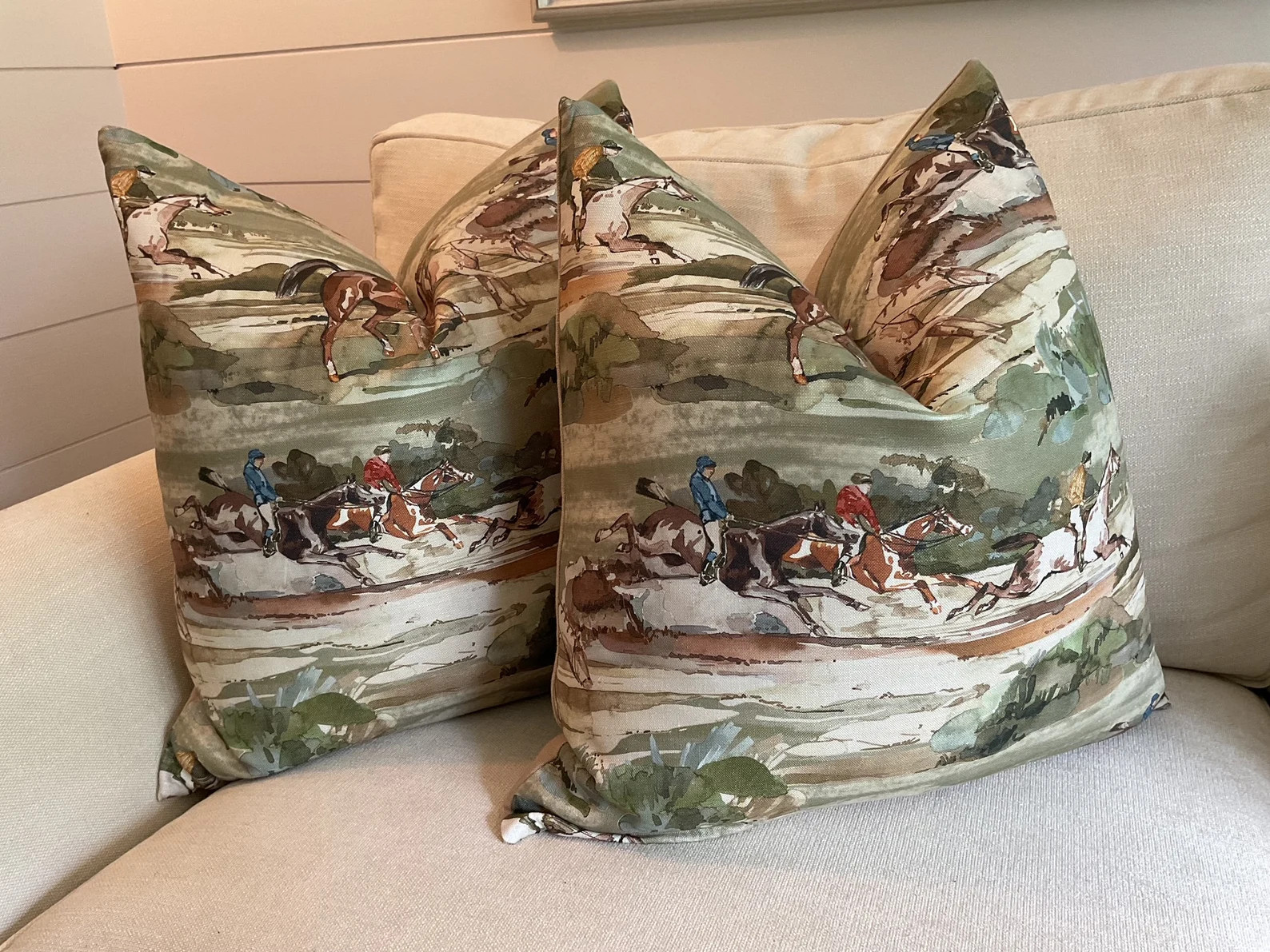 Mulberry Home “Morning Gallop” in Antique Pillow Cover | Etsy (Global)