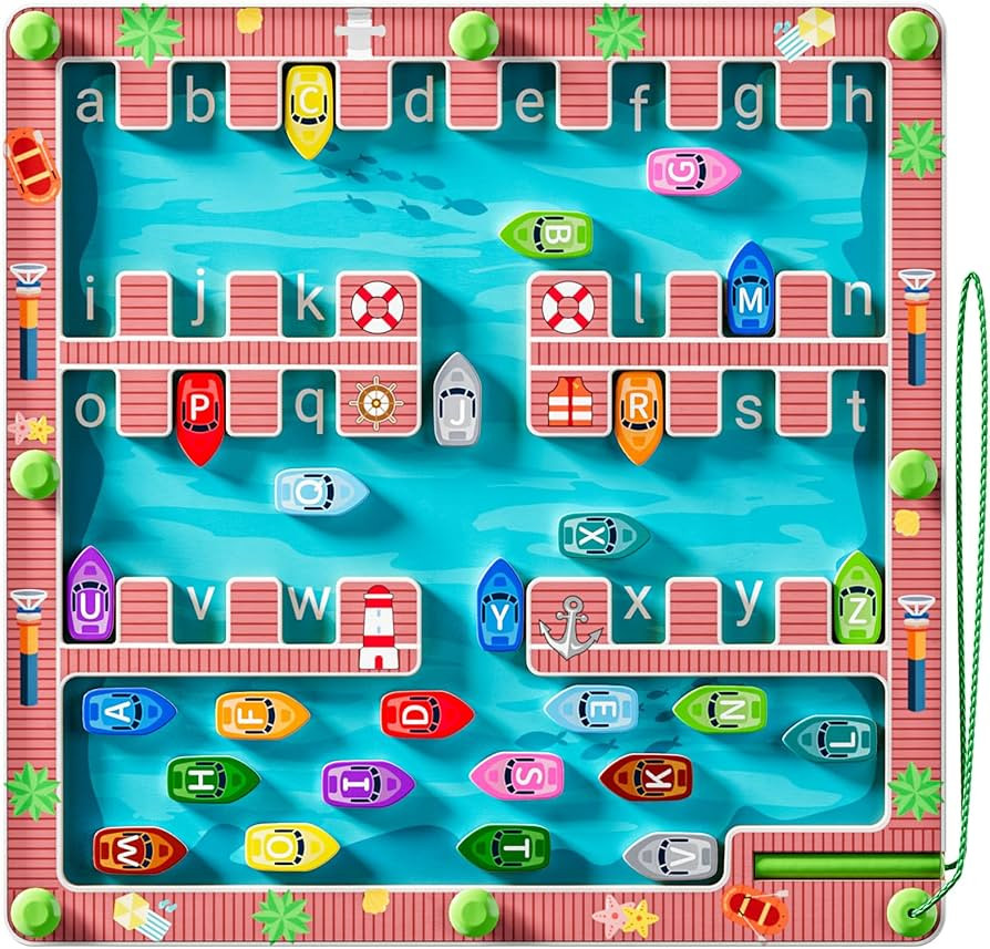 Magnetic Alphabet Maze, Montessori Toys for 3+ Year Old Boys and Girls,Fine Motor Skill Education... | Amazon (US)