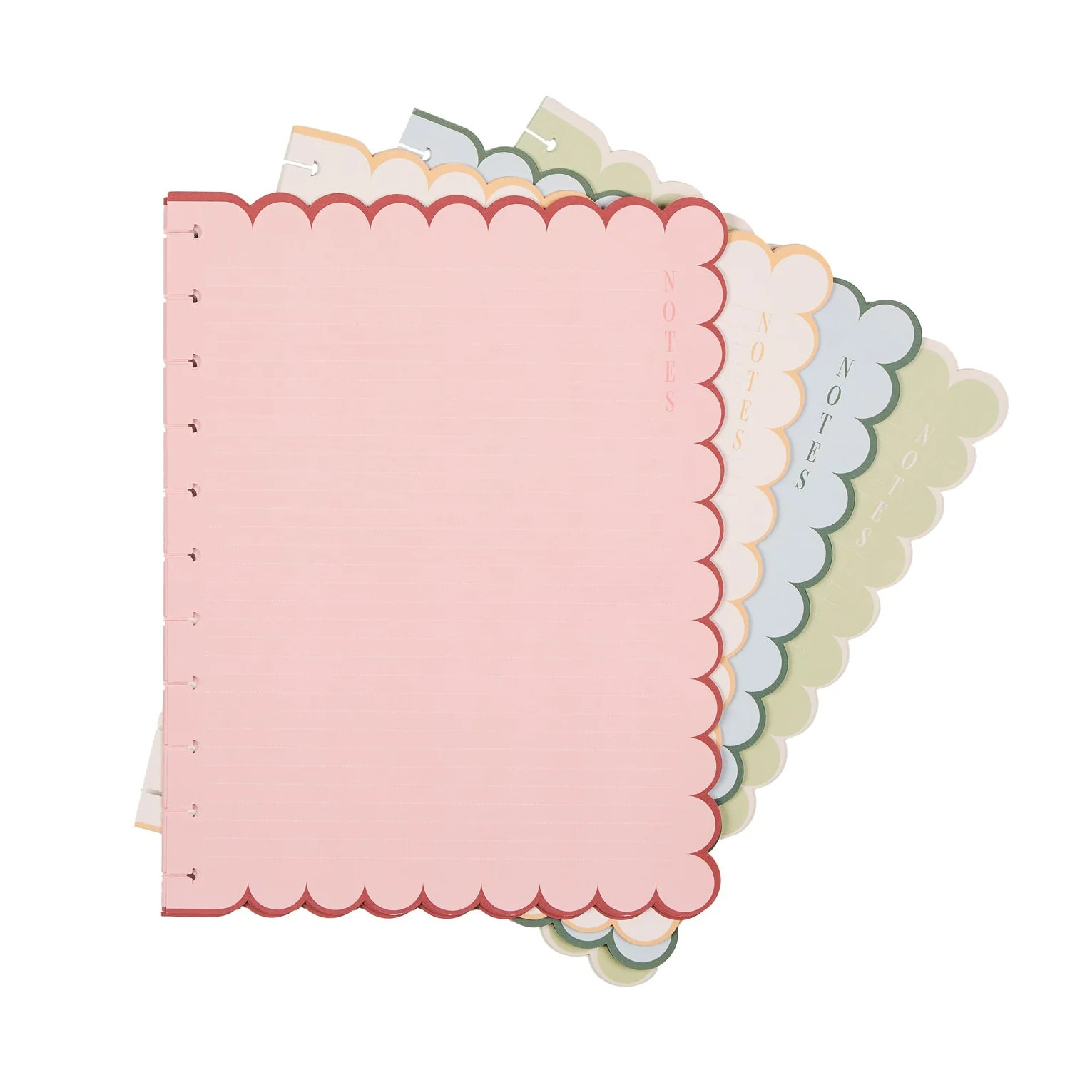 Café Coquette - Scalloped Edge Dotted Lined Big Filler Paper - 40 Sheets | Happy Planner