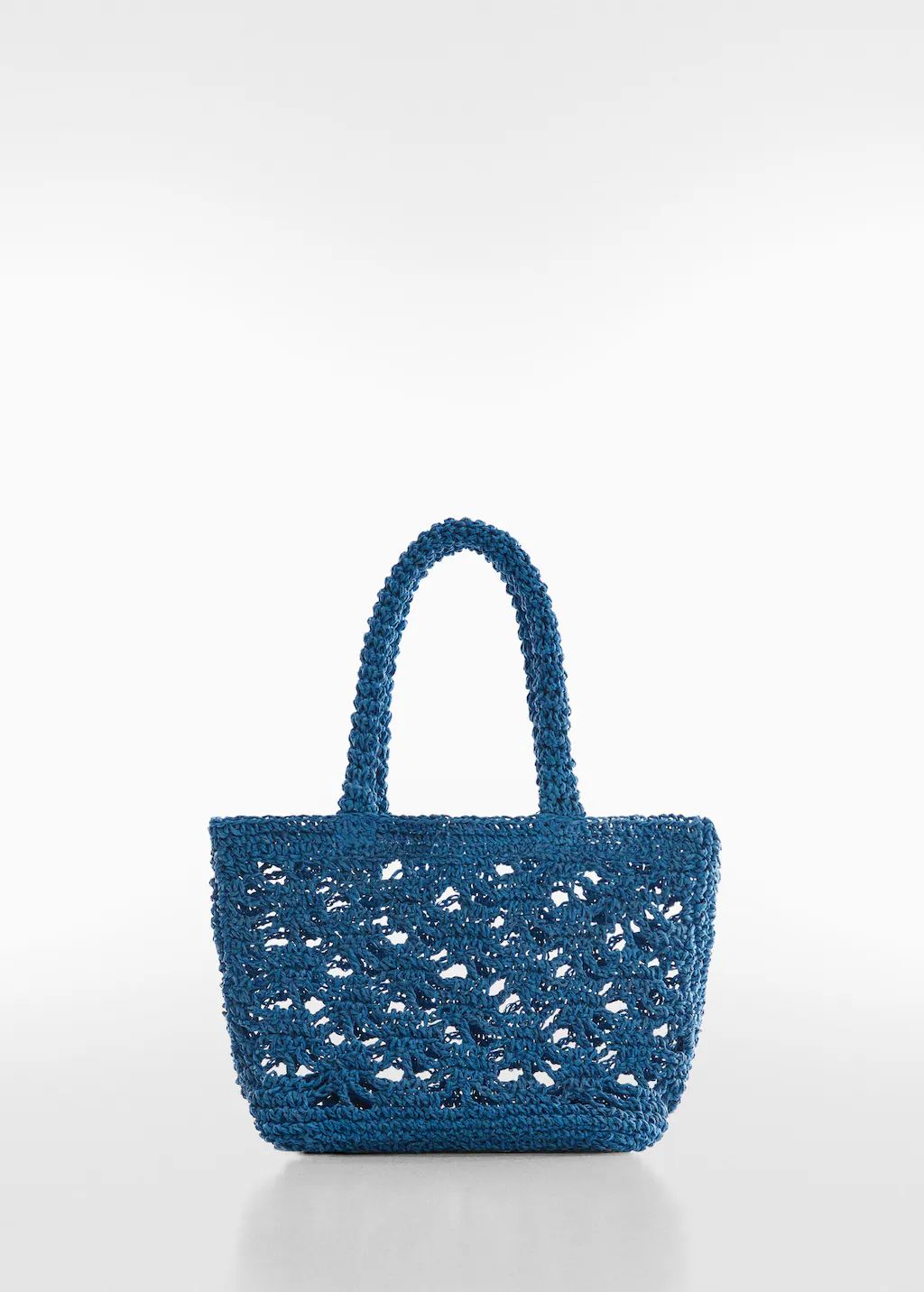 Double handle raffia bag -  Women | Mango USA | MANGO (US)