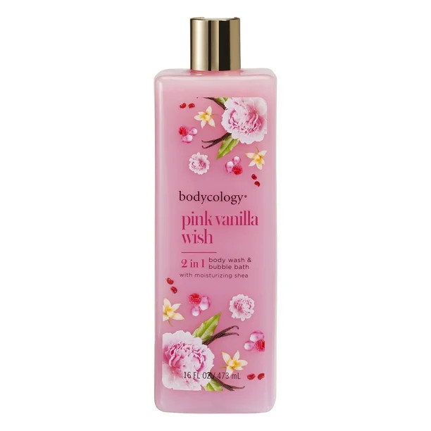 Bodycology 2in1 Body Wash & Bubble Bath, Pink Vanilla Wish, 16 fl oz - Walmart.com | Walmart (US)