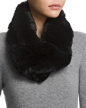 Surell Twisted Rabbit Fur Loop Scarf | Bloomingdale's (US)
