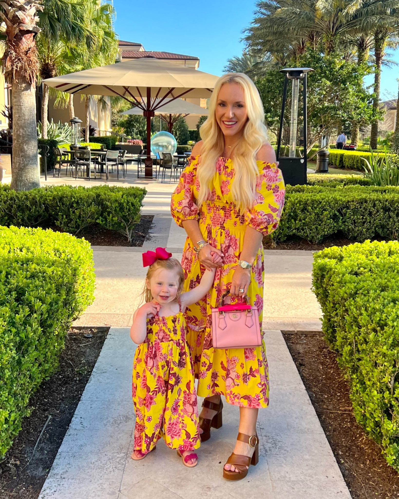 Cara Cara dress size XS. Toddler jumpsuit size 2. Spring Chloe heels. Jack Rogers for toddler girls. Mommy and me. Matching outfits. Mommy & me outfits. Shopbop. Spring style. Travel looks. 

#LTKtravel #LTKkids #LTKfamily