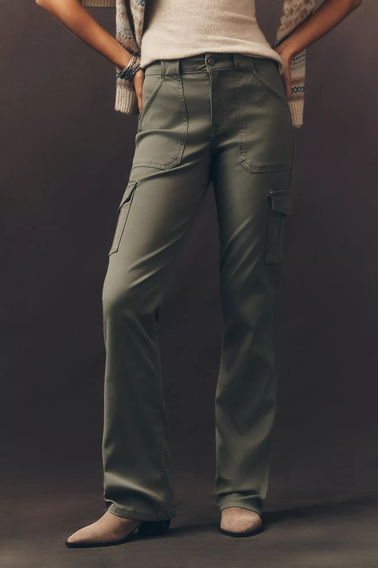Sanctuary Sculpted Hayden Cargo Bootcut Pants | Anthropologie (US)