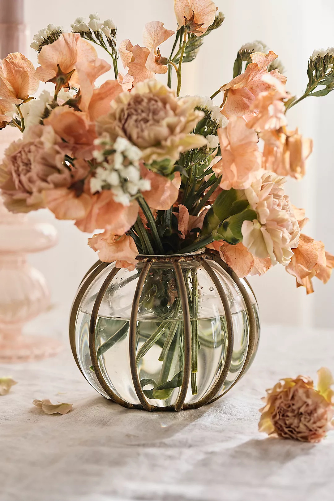 Iron Stripe Glass Vase | Anthropologie (US)
