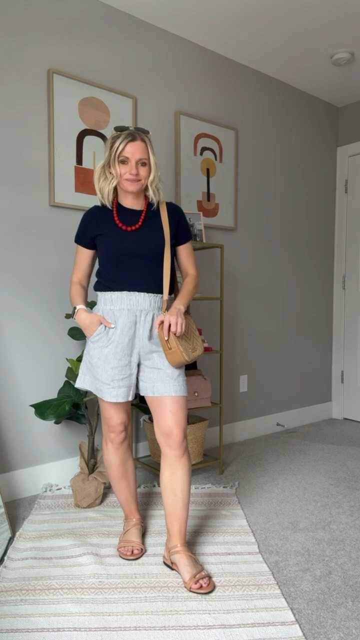 Memorial Day outfit idea. Top- s, linen shorts- xs

#LTKmomlife #LTKSeasonal #LTKOver40