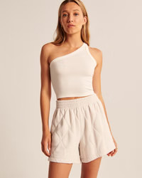 Women's High Rise Quilted Shorts | Women's Bottoms | Abercrombie.com | Abercrombie & Fitch (US)