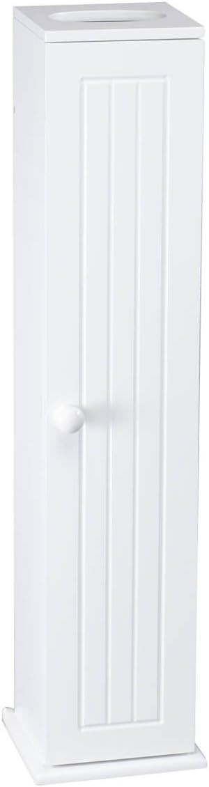 OakRidge Miles Kimball White Compact Toilet Tissue Storage Tower with 4 Shelves, 5.5" W x 27" H x... | Amazon (US)