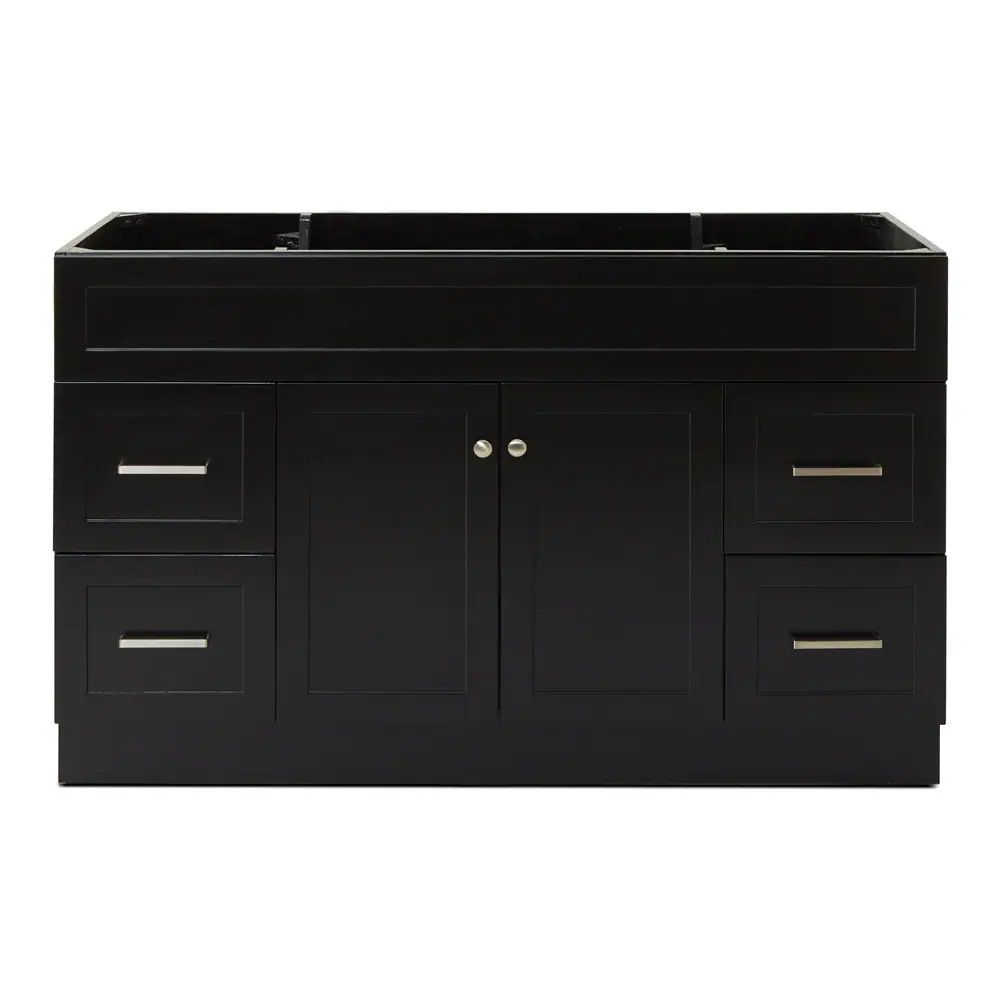 ARIEL Hamlet 54-in Black Bathroom Vanity Base Cabinet without Top one_size | F055S-BC-BLK | Lowe's