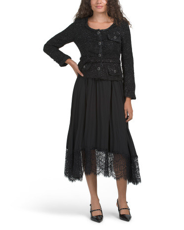 Long Sleeve Textured Jacket Dress | TJ Maxx