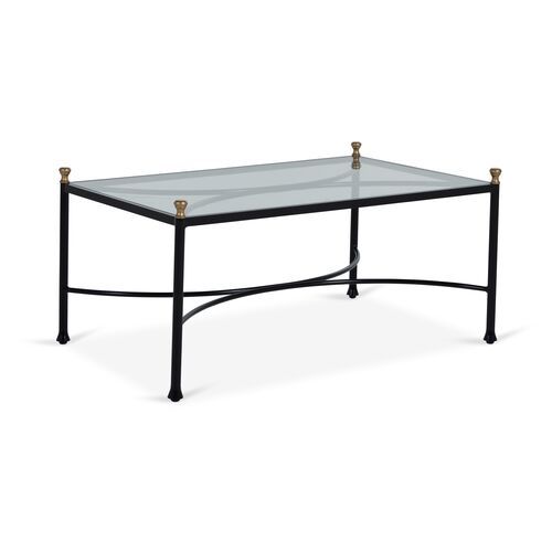 Frances Coffee Table, Black/Antiqued Gold | One Kings Lane