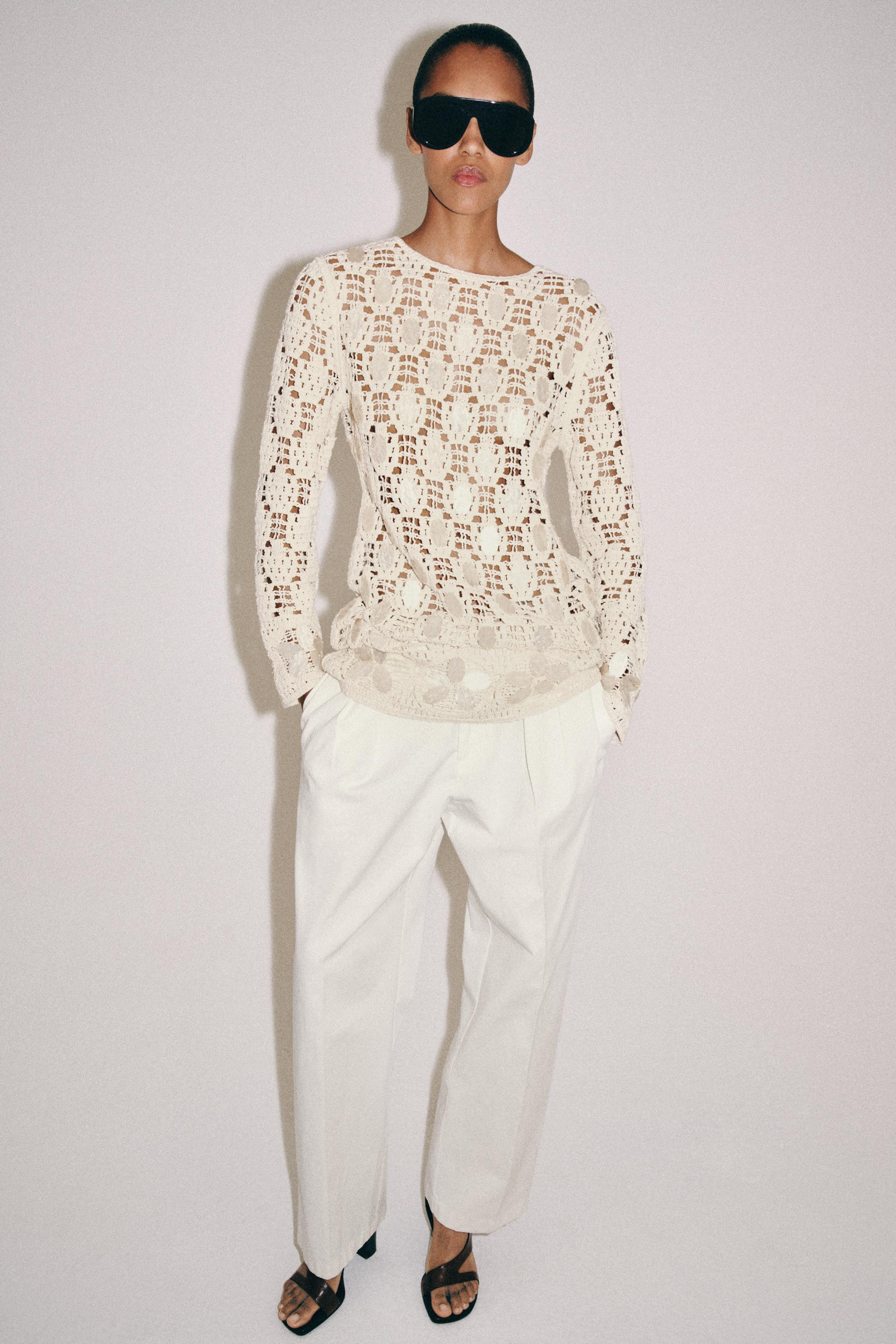 BEADED OPEN-KNIT DRESS | Zara US