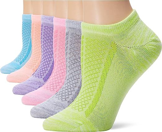 Hanes womens 6-pack Invisible Comfort Scoop Cut No Show Sport Liner | Amazon (US)