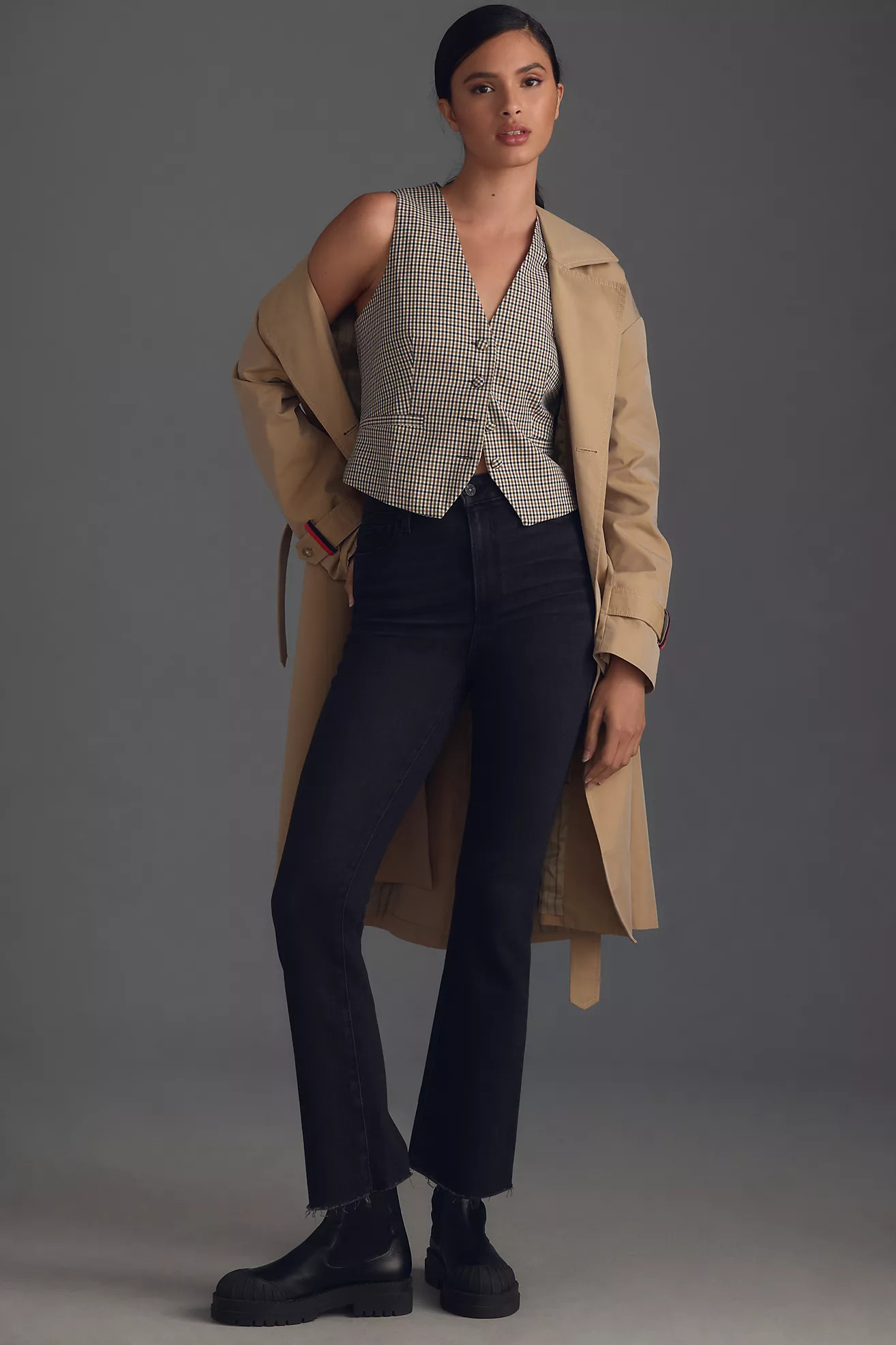 Paige The Claudine High-Rise Crop Flare Jeans | Anthropologie (US)