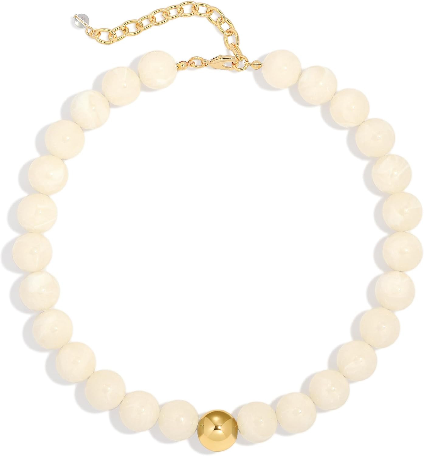 Chunky Beaded Necklace for Women Boho Statement Bead Necklace | Amazon (US)