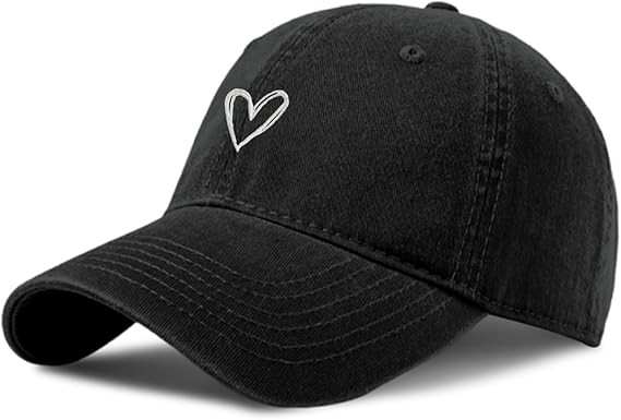 Vintage Heart Embroidered Baseball Cap Distressed Adjustable Hat for Women Low Profile Dad Hats U... | Amazon (US)