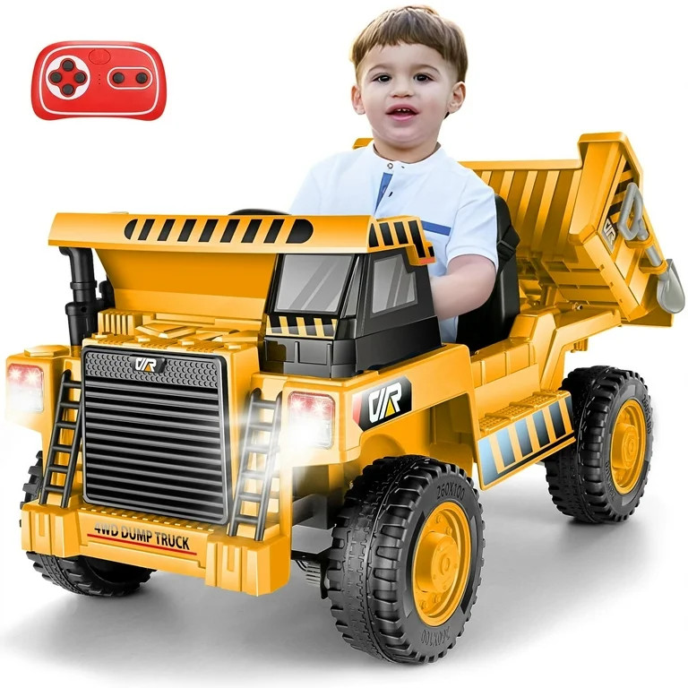 Funcid 12 Volt Ride on Dump Truck, 4WD Ride on Toys with Remote Control, 7AH Battery Powered Ride... | Walmart (US)