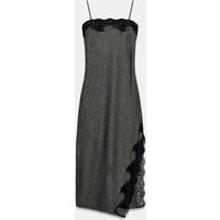 Zara Collection Limited Edition Lace Wool Dress In Grey Beige - S - Woman | Zara UK