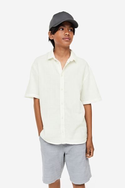 Crinkled Cotton Shirt | H&M (US + CA)