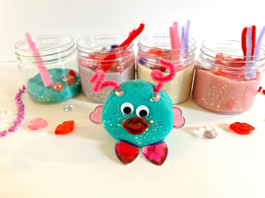 Valentine Play Dough Jar Build A Love Bug Valentine Basket - Etsy | Etsy (US)