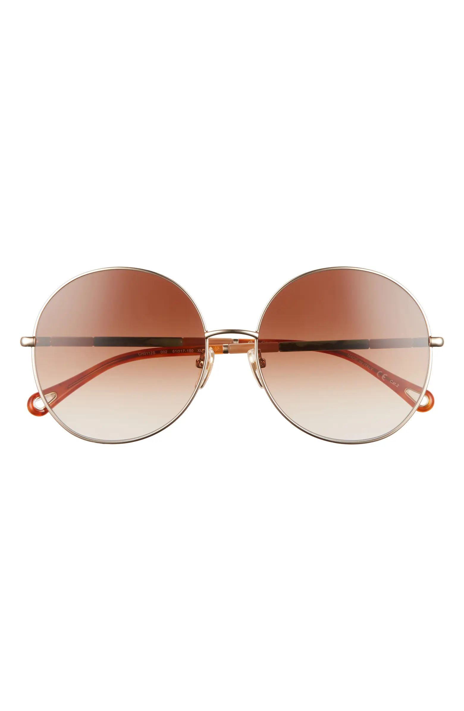 Chloé 61mm Gradient Round Sunglasses | Nordstrom | Nordstrom