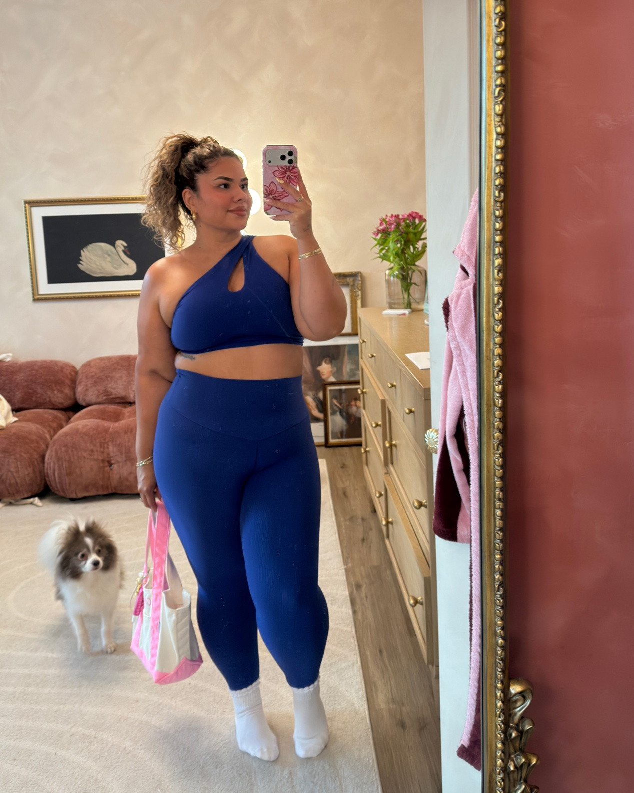 Today’s Pilates outfit 🤸🏼🤍✨ this exact top isn’t available anymore but same line is in a lighter blue. Very comfy set 

wearing size XL in the top and bottom

#LTKfitnessgoals #LTKActive #LTKootd