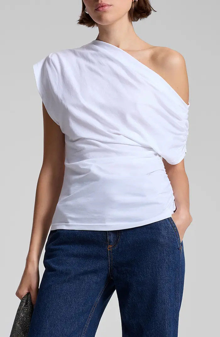 A.L.C. Alice One-Shoulder Cotton Jersey Top | Nordstrom | Nordstrom