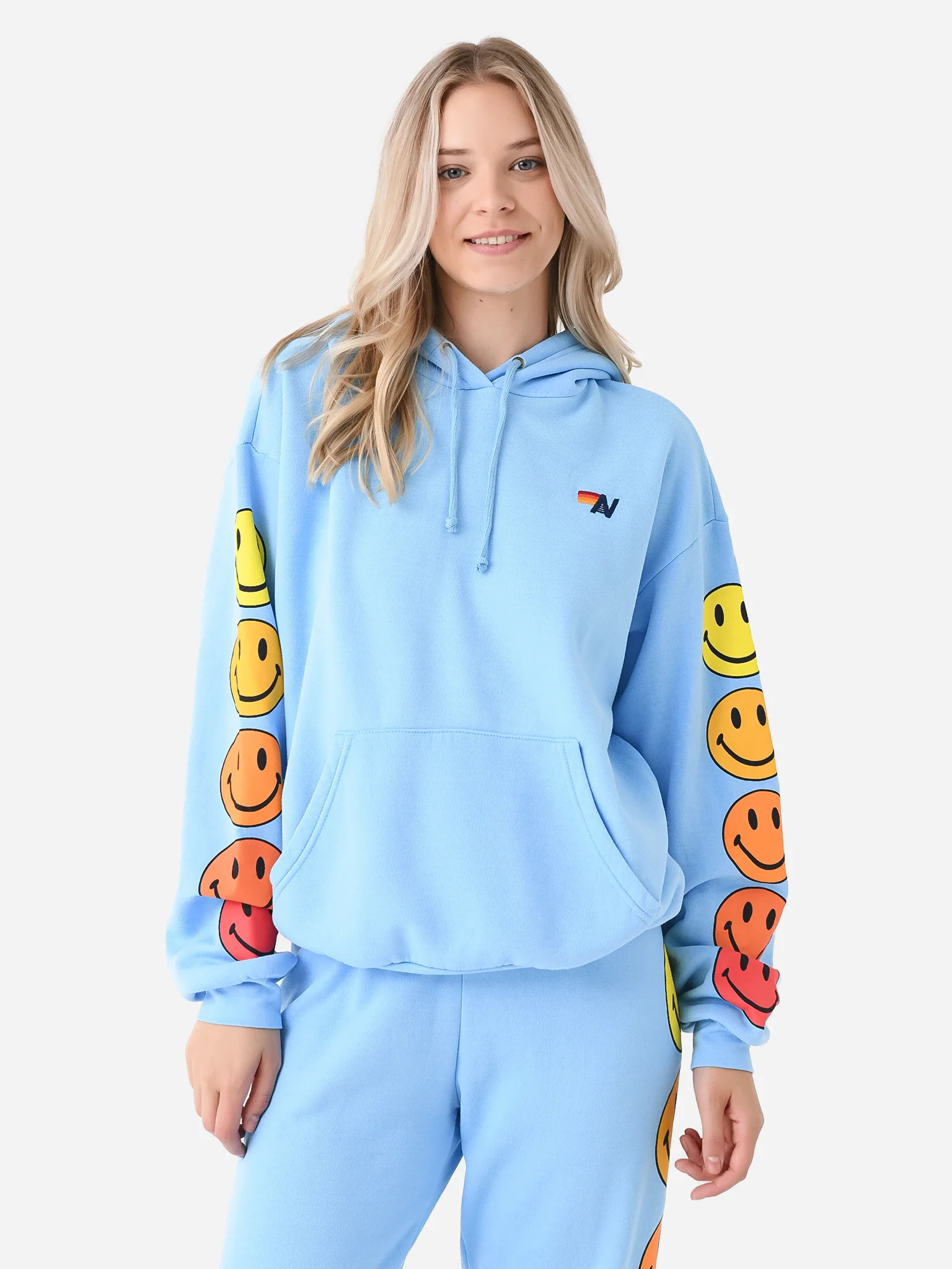 Aviator Nation Women's Smiley Sunset Relaxed Pullover Hoodie | Saint Bernard