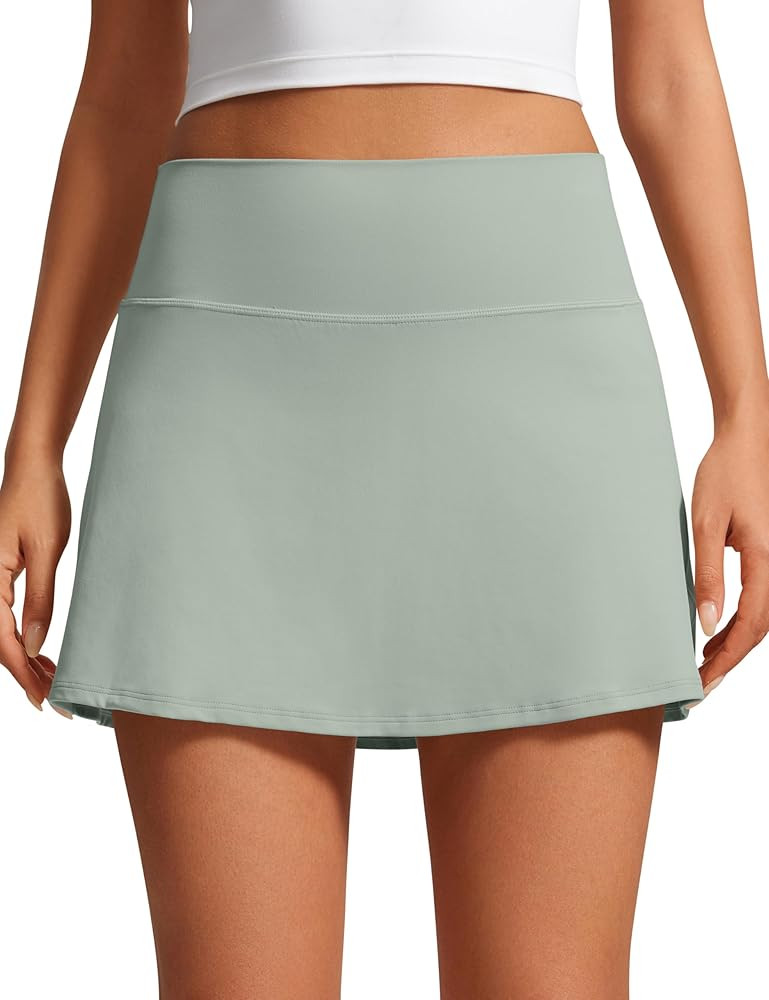 CRZ YOGA Butterluxe High Waisted Tennis Skirts for Women - Mini Lined A Line Golf Casual Skort wi... | Amazon (US)