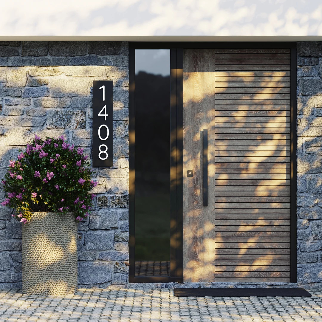 Modern House Numbers available in Vertical and Horizontal directions |  House Number Plaque | Add... | Etsy (US)