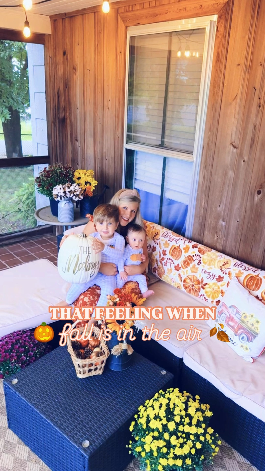 What a fun Friday night it was getting to decorate this sweet old white family farmhouse for the upcoming fall season!! 🍂🎃🧡🍁 And it was SO special this year getting to decorate with our TWO precious baby boys in our arms this year (in their adorable matching @classicwhimsy pumpkin 🎃 jammies - #cutenessoverload )!! 👶🏼🤱👶🏼 I’m just SO giddy that we have a brand new tiny baby (at the sweetest little age 🥹) to snuggle 🥰 these cozy “ber” months ahead - such a gift from God!! 😍 #falldecor #fallisintheair #happyfallyall #happyseptember #falldecorations #falldecorating 

“May the bounty of the season fill your hearts and home” 🫶🏽🎃🧡🍂🍁 #harvestseason 

We have found out we were pregnant with BOTH of our May babies in this September month… so this is always such a special time of year for us!! 🤰We are just so grateful for our two little pumpkins these days and can’t wait to celebrate #babysfirstfall this year for Sweet Baby Levi Rhett!! 👶🏼🥰 And it made me so happy to see the JOY 🤩 on our sweet little Judson’s face as he helped mama decorate the house this afternoon/evening - he loves this time of year just as much as us!! 😍 #babysfirstfallseason #babysfirstfall🍁🍂🍁🍂 

PS. As always, I’m linking 🔗 all of our fall outfits 🎃 (mama, baby and toddler!!) and fall decor 🍂 over on my LTKit page 🛒 - so make sure to go follow along and “shop with me” there, if you aren’t already!! 🛍️ I love sharing all the fun, happy, seasonal things I’m loving with y’all there!! 🫶🏽🥰🧡

| Motherhood | Country Living | Homemaker | Chickens | Gardening | Stay at Home Mom | Chasing Dreams | Flowers | Joyful Motherhood | Faith | Fall Decor | Fall at Home | Fall Season | Fall with Littles | Baby’s First Fall | Newborn and Toddler Days

…

#emilysayswes #judsoncarpentermabry #levirhettmabry #emilymabrycreativeblog 
#mommyblogger #stayathomemommy #twounderthree #boymamax2 #mamaoftwo #thesearethedays #countryliving #raisinglittles #newbornandtoddlerdays #savortheseason #stayathomemom #chasingbabieschasingdreams #LTKFall #LTKfamily @shop.ltk 

#LTKBaby #LTKFallSale #LTKSeasonal #LTKHome