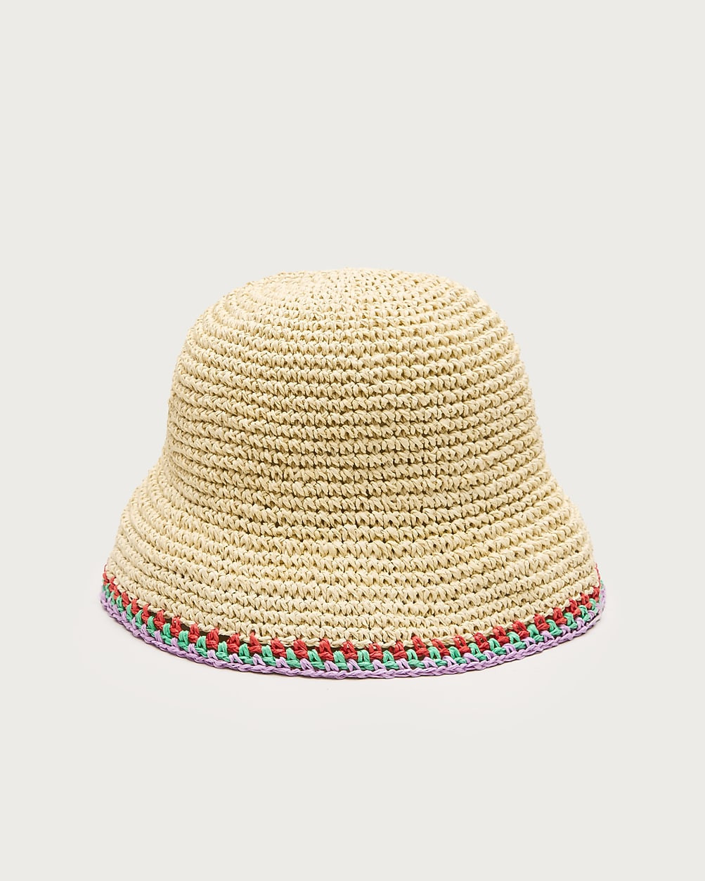 Straw bucket hat with crochet trim | J. Crew US