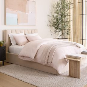 Emmett Channeled Low Profile Bed | West Elm (US)