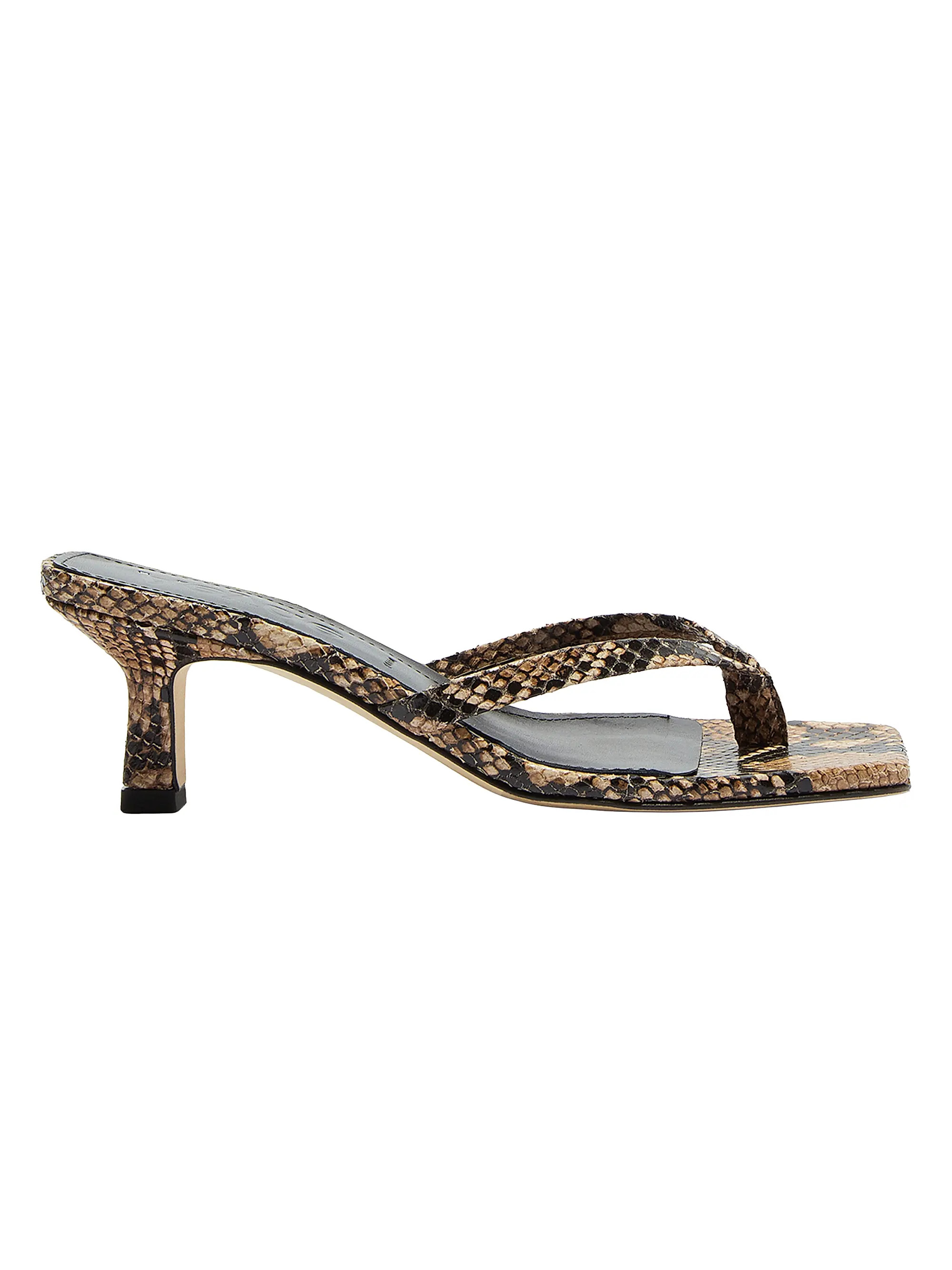 Wilma Snakeskin-Embossed Leather Sandals | Saks Fifth Avenue