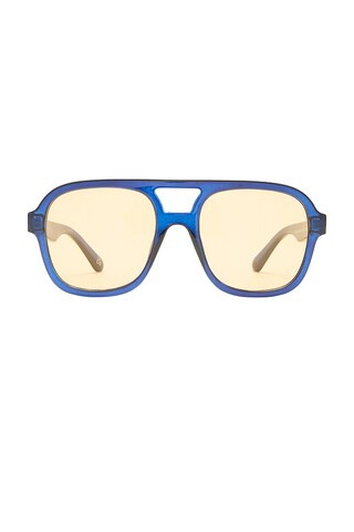 AIRE Whirlpool Sunglasses in Navy & Golden Tint from Revolve.com | Revolve Clothing (Global)