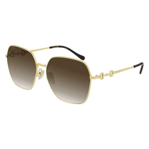 Sunglasses Gucci GG 0882 SA- 002 Gold / Brown | Walmart (US)